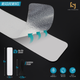 Non-Slip Bathtub and shower floor treads (12 Pcs) 9”x 2” Transparent Adhesive Grip